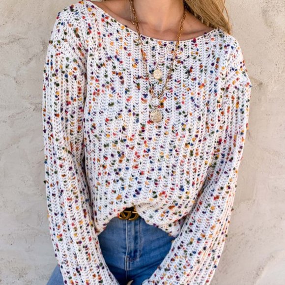 Amoli Confetti Knot Detail Knit Sweater - Picture 5 of 6